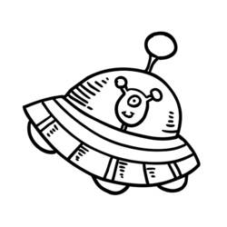 Coloring page: UFO (Characters) #103156 - Printable coloring pages