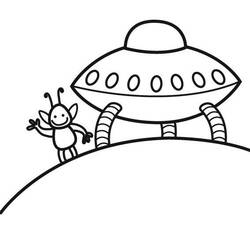 Coloring page: UFO (Characters) #103158 - Printable coloring pages