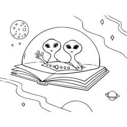 Coloring page: UFO (Characters) #103166 - Printable coloring pages