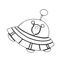Coloring page: UFO (Characters) #103231 - Printable coloring pages