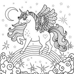 Unicorn (Characters) coloring page #171248 to print and color