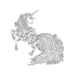 Unicorn (Characters) coloring page #171262 to print and color