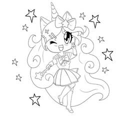 Unicorn (Characters) coloring page #171265 to print and color