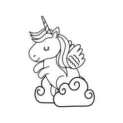Unicorn (Characters) coloring page #171326 to print and color