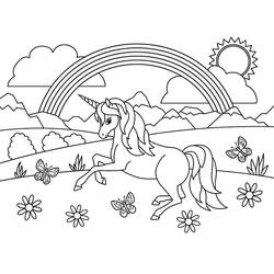 Unicorn (Characters) coloring page #171334 to print and color