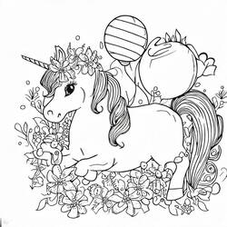 Unicorn (Characters) coloring page #181801 to print and color