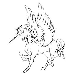 Coloring page: Unicorn (Characters) #19545 - Printable coloring pages