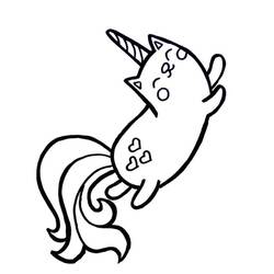 Unicorn Cat (Characters) coloring page #199290 to print and color