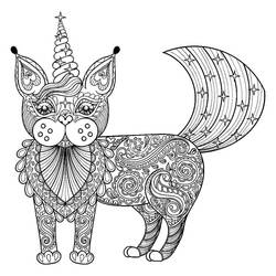 Unicorn Cat (Characters) coloring page #199292 to print and color