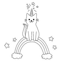 Unicorn Cat (Characters) coloring page #199295 to print and color