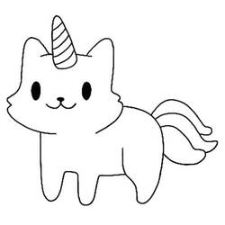 Unicorn Cat (Characters) coloring page #199306 to print and color