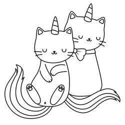 Unicorn Cat (Characters) coloring page #199323 to print and color