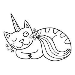 Unicorn Cat (Characters) coloring page #199333 to print and color