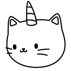Unicorn Cat (Characters) coloring page #199338 to print and color