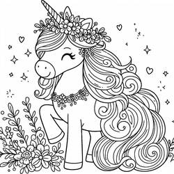 Unicorn Princess (Characters) coloring page #212026 to print and color