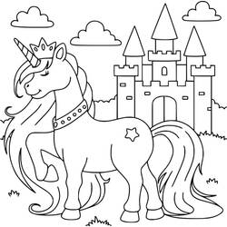 Unicorn Princess (Characters) coloring page #212034 to print and color