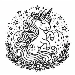 Unicorn Princess (Characters) coloring page #212035 to print and color