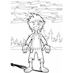 Coloring page: Werewolf (Characters) #100016 - Printable coloring pages