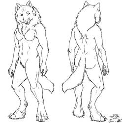 Coloring page: Werewolf (Characters) #100032 - Printable coloring pages