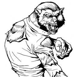 Coloring page: Werewolf (Characters) #100082 - Printable coloring pages