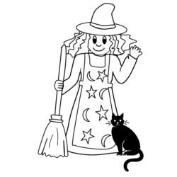 Coloring page: Witch (Characters) #108128 - Free Printable Coloring Pages
