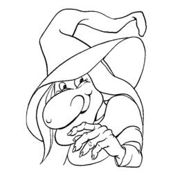 Coloring page: Witch (Characters) #108189 - Free Printable Coloring Pages