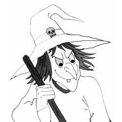 Coloring page: Witch (Characters) #108192 - Printable Coloring Pages