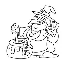 Coloring page: Witch (Characters) #108328 - Printable Coloring Pages