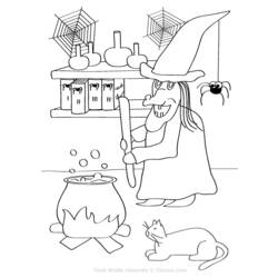 Coloring page: Witch (Characters) #108357 - Free Printable Coloring Pages