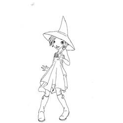 Coloring page: Witch (Characters) #108388 - Free Printable Coloring Pages