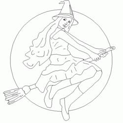 Coloring page: Witch (Characters) #108446 - Free Printable Coloring Pages