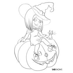 Coloring page: Witch (Characters) #108466 - Free Printable Coloring Pages