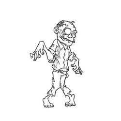 Zombie (Characters) coloring page #172895 to print and color