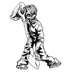 Coloring page: Zombie (Characters) #85537 - Printable coloring pages