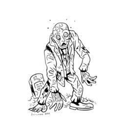 Coloring page: Zombie (Characters) #85543 - Printable coloring pages