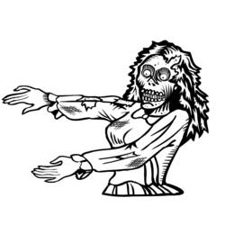 Coloring page: Zombie (Characters) #85555 - Free Printable Coloring Pages