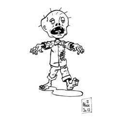 Coloring page: Zombie (Characters) #85589 - Free Printable Coloring Pages