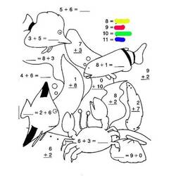 Coloring pages: Addition Magic Coloring - Free Printable Coloring Pages