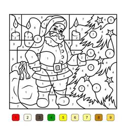Christmas Magic Coloring (Color by Number) coloring page #200731 to print and color