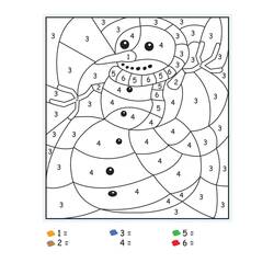 Christmas Magic Coloring (Color by Number) coloring page #200732 to print and color