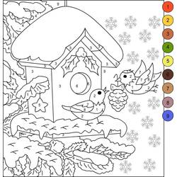Christmas Magic Coloring (Color by Number) coloring page #200733 to print and color