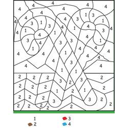 Christmas Magic Coloring (Color by Number) coloring page #200734 to print and color