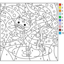 Christmas Magic Coloring (Color by Number) coloring page #200735 to print and color