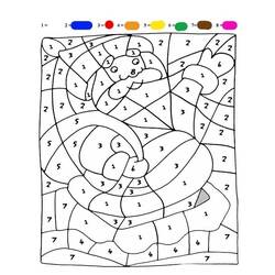 Christmas Magic Coloring (Color by Number) coloring page #200736 to print and color