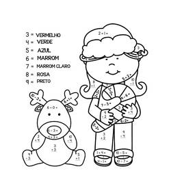 Christmas Magic Coloring (Color by Number) coloring page #200737 to print and color