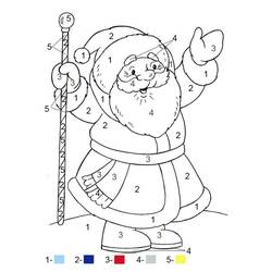 Christmas Magic Coloring (Color by Number) coloring page #200738 to print and color
