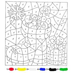 Christmas Magic Coloring (Color by Number) coloring page #200739 to print and color