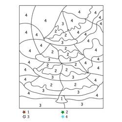 Christmas Magic Coloring (Color by Number) coloring page #200743 to print and color