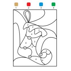 Christmas Magic Coloring (Color by Number) coloring page #200744 to print and color