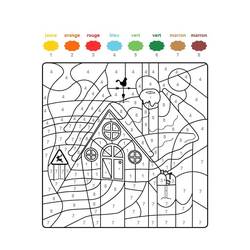 Christmas Magic Coloring (Color by Number) coloring page #200746 to print and color